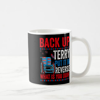 Back-up Terry zet hem in omgekeerd vuurwerk 4th of Koffiemok