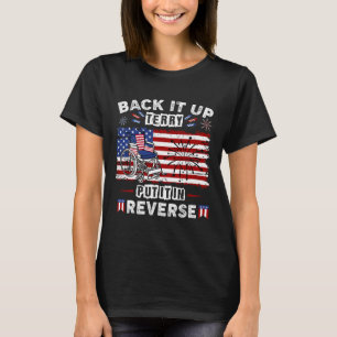 Back-up Terry zet hem in omgekeerd vuurwerk 4th of T-shirt