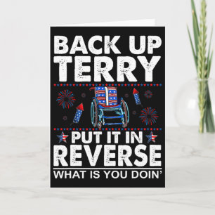 Back Up Terry Zet het in omgekeerde vuurwerk Grapp Kaart