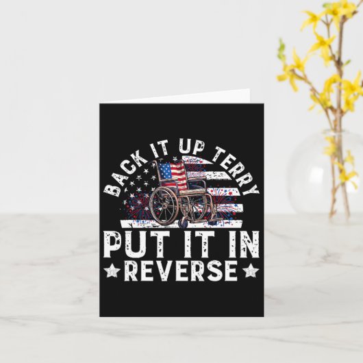 Back Up Terry Zet het in omgekeerde vuurwerk Grapp Kaart (Gele Bloem)