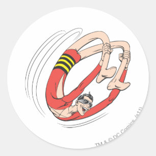 Backboardwiel met kunststof Man Ronde Sticker