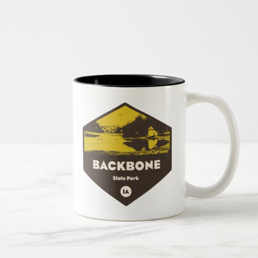 Backbone State Park Iowa Tweekleurige Koffiemok (Rechts)