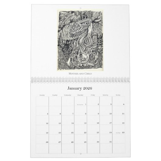 Backbrain Calendar VI, 2026, Double Page Kalender (Jan 2026)