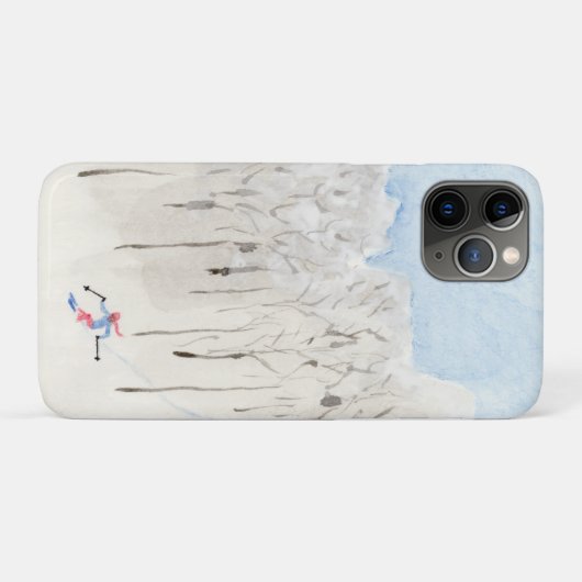 Backcountry skier Case-Mate iPhone case (Achterkant (horizontaal))