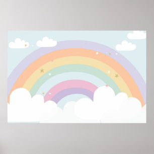 BACKDROP VAN DE MAGISCHE regenboogGROND Poster
