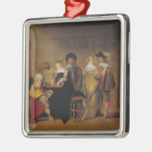 Backgammaspelers Metalen Ornament (Links)