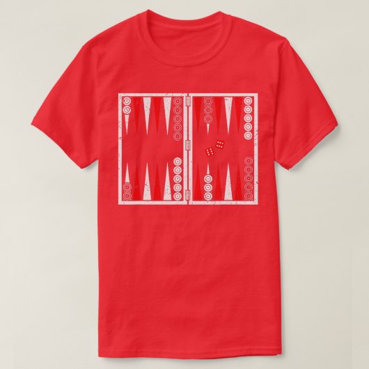 Backgammon board backgammon speler t-shirt (Design voorkant)