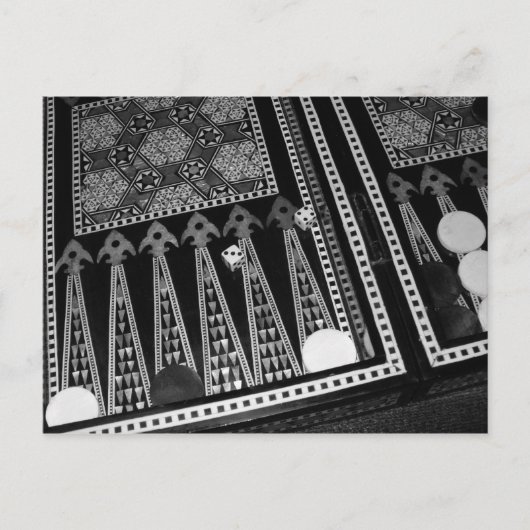 Backgammon Board Briefkaart (Voorkant)