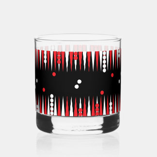 Backgammon Board  Whisky Glas