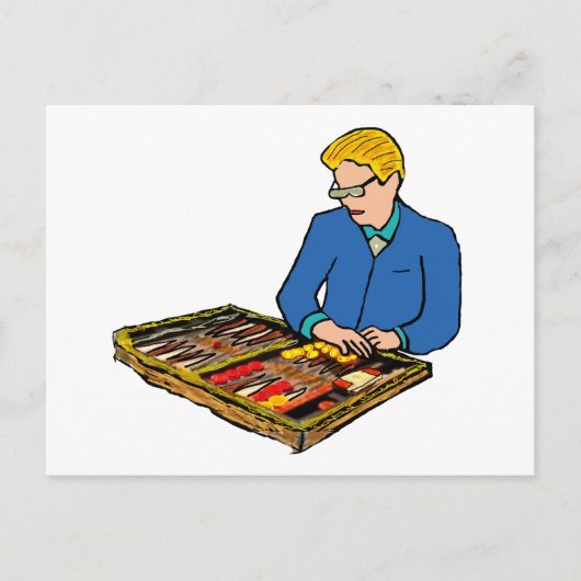 Backgammon Briefkaart (Voorkant)