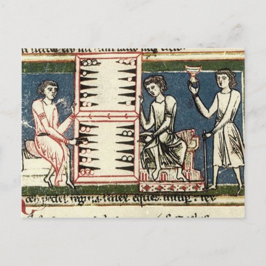 Backgammon Briefkaart (Voorkant)