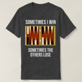 Backgammon-gezegde met backgammon-spel voor backga t-shirt (Design voorkant)