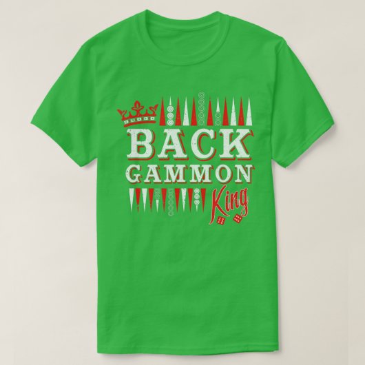 Backgammon king unique backgammon player  t-shirt (Design voorkant)