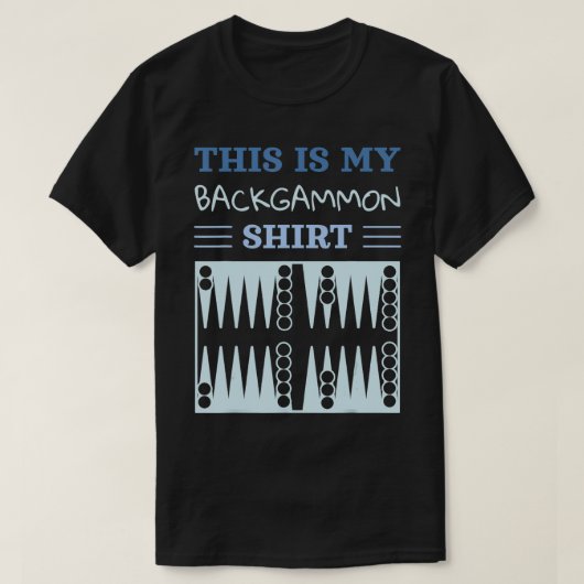 Backgammon liefhebber grappige speler t-shirt (Design voorkant)