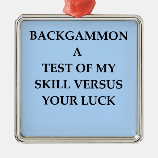 backgammon metalen ornament (Voorkant)