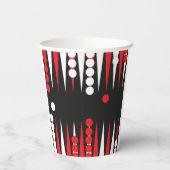 Backgammon Party Papieren Bekers (Achterkant)