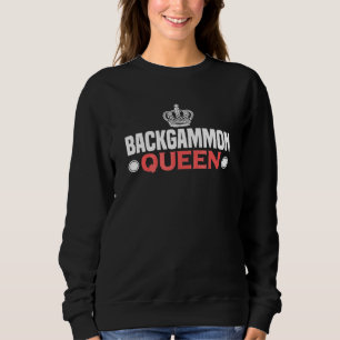 Backgammon Queen Bordspel Bord Gamer Tafelblad Trui