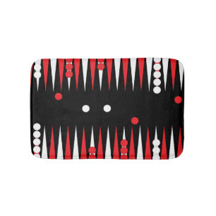 Backgammon Speler Leuk Bordspel Afdrukken Badmat