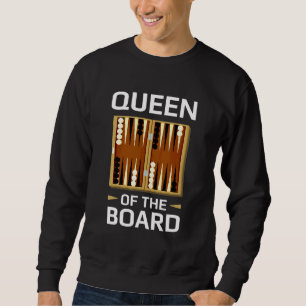 Backgammon speler woordspeling Koningin van het Bo Trui