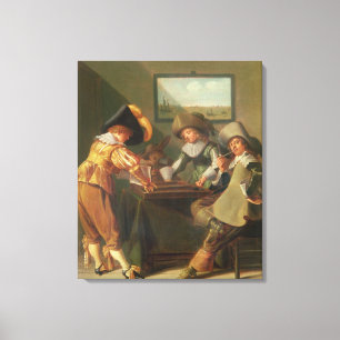 Backgammon Spelers, 17e eeuw Canvas Afdruk