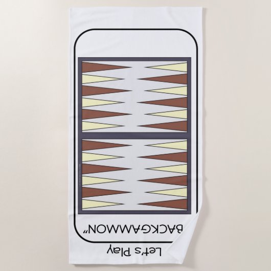 Backgammon strandlaken (Voorkant)