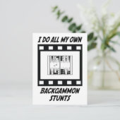 Backgammon Stunts Briefkaart (Staand voorkant)