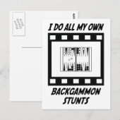 Backgammon Stunts Briefkaart (Voorkant / Achterkant)