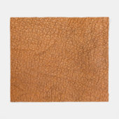 Background leather brown close up fleece deken (Voorkant (Horizontaal))