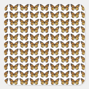 Background of Multiple Monarch butterflies Vierkante Sticker