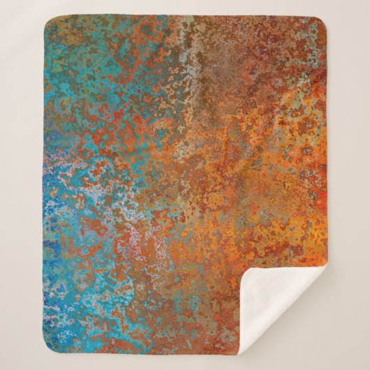 Background texture rust old brown sherpa deken (Voorkant)