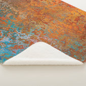 Background texture rust old brown sherpa deken (3/4)