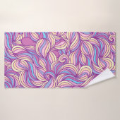 Background with abstract doodle waves (Serviette de bain)