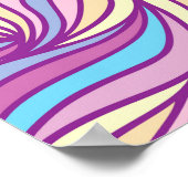 Background with abstract doodle waves poster (Hoek)