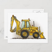 Backhoe Briefkaart (Voorkant / Achterkant)