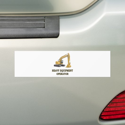 BACKHOE BUMPERSTICKER (Op auto)