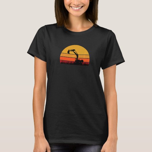 Backhoe Constructie Graafmachine Graafwerktuig Gra T-shirt (Voorkant)
