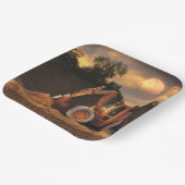 Backhoe Happy Birthday Papieren Bordje (Gebogen)