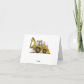 Backhoe Operator Bedankkaart (Achterkant)
