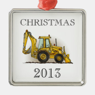 Backhoe Operator Metalen Ornament