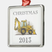 Backhoe Operator Metalen Ornament (Links)