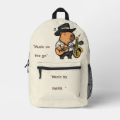  Backpack – Capybara Music Vibes  Bedrukte Rugzak (Voorkant)