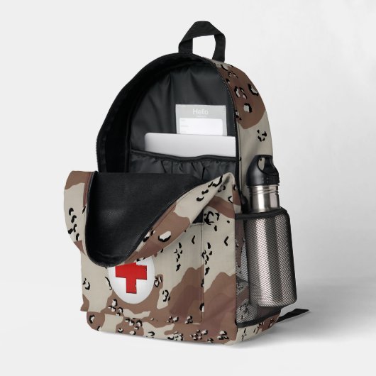 Backpack - Combat Medic Bedrukte Rugzak (Achterkan Hoek Rechts (Open))