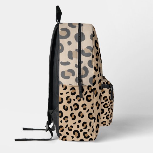 Backpack in a digital textile leopard pattern bedrukte rugzak (Links)