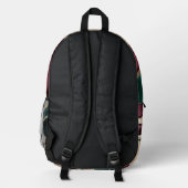 Backpack in stylish abstract graphic bedrukte rugzak (Achterkant)