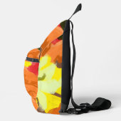 Backpack : Orange Yellow Flower . Sling Bag (Rechts)