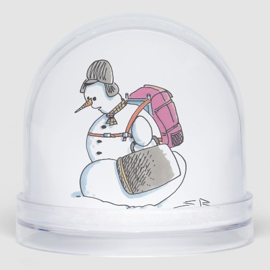Backpack Snowman snow globe (Avant)