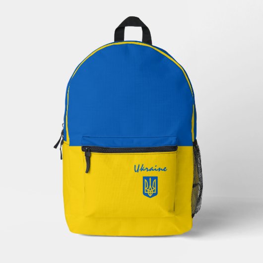 Backpack Ukraine, Tryzub & sac drapeau ukrainien, (Recto)