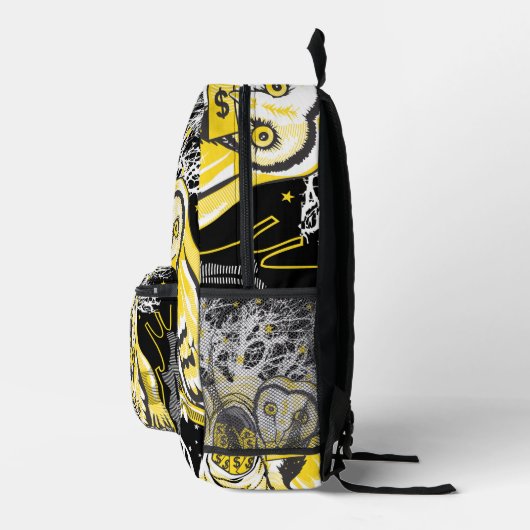 Backpack – Urban Tree Owl & Wealth Surreal Pop-Art Bedrukte Rugzak (Rechts)