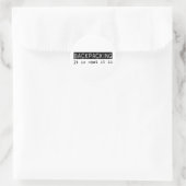 Backpacken is het ronde sticker (Tas)