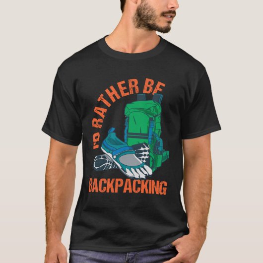 Backpacker Digital Nomade Work And Travel World Tr T-shirt (Voorkant)
